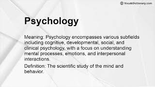 Psychology Meaning [upl. by Irami]