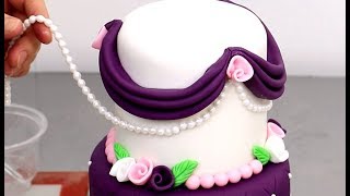 How To Make a Beautiful Fondant Cake  Cake Decorating Tutorial [upl. by Aney]