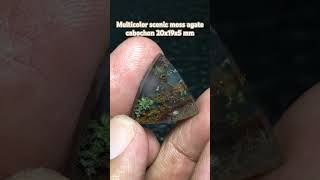 Multicolor scenic moss agate cabochon 20x19x5 mm stoneagate mossagate cabochons mossagatejewelry [upl. by Oeak]