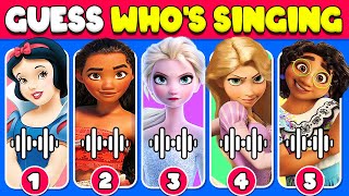 Guess Whos Singing 🎤🎙️🎶 Disney Song Quiz Challenge  Snow White Moana Elsa Rapunzel Mirabel [upl. by Neliac718]