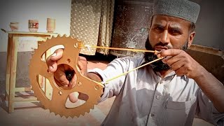 How to make powerful slingshot from bicycle chain Ring  Slingshot [upl. by Farron659]