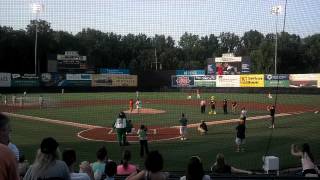 Elliot Segal throws out first pitch at Baysox game [upl. by Lehcim]