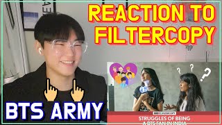 Struggles Of Being A BTS Fan In India  Ft Madhu Gudi  Korean Reaction  FilterCopy [upl. by Jemena517]