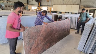 Krishnagiri Granite Factory  Red Granite Granite Wholesale Price  Floor Granite Ideas  Tamil [upl. by Nahsad]