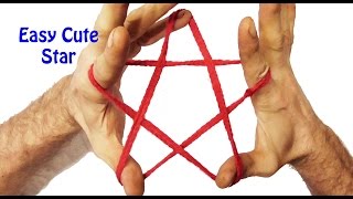 Learn How To Make A Cute Star String FigureString Trick  Easy Step By Step [upl. by Xenophon371]