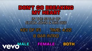 Elton John amp Kiki Dee  Dont Go Breaking My Heart Karaoke [upl. by Jo-Ann]