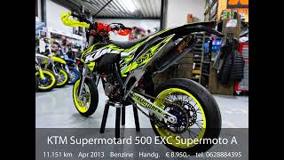 KTM Supermotard 500 EXC Supermoto A2 2013 [upl. by Oisorbma756]