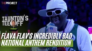 Flava Flavs Incredibly Bad National Anthem Rendition [upl. by Calmas570]