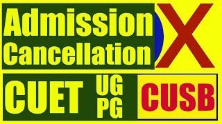 CUET Admission Cancellation StepbyStep Explained  Process of Fee Refund [upl. by Anitnatsnok]