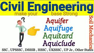 Aquifer  Aquifuge  Aquitard  Aquiclude difference  Soil Mechanics [upl. by Spark]