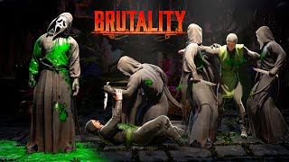 MK1 Ghostface All Brutalities Fatalities Fatal Blow Ending Taunts amp Victory Celebrations [upl. by Perceval]