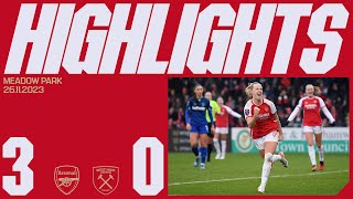 HIGHLIGHTS  Arsenal vs West Ham United 30  Maanum scores worldie and Beth bags a brace [upl. by Rednasxela]