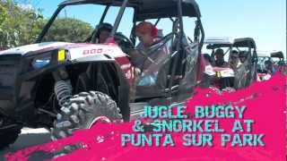 Jungle buggy Polaris amp Snorkel at Punta Sur Park in Cozumel [upl. by Moitoso]