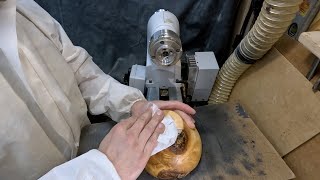 Wytoczone na tokarce  miseczka jak płomień  woodturning [upl. by Ping]