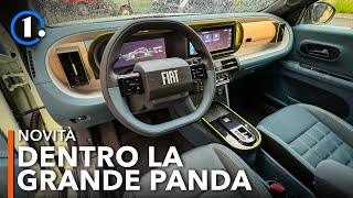 Gli INTERNI della Fiat GRANDE PANDA  Bagagliaio spazio infotainment qualità [upl. by Nosac]