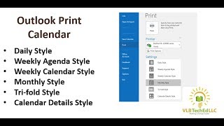 Outlook  Printing Your Calendar and the Options Available [upl. by Macintosh]