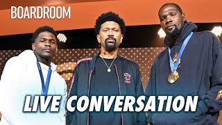 Kevin Durant X Anthony Edwards LIVE Conversation at Fanatics Fest  Boardroom Talks [upl. by Omsoc321]