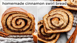 Homemade Cinnamon Swirl Bread Recipe [upl. by Carlene]