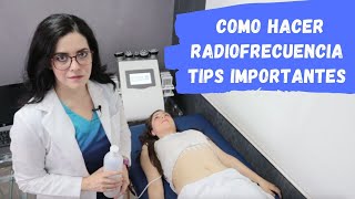 Como Hacer Radiofrecuencia Corporal TIPS [upl. by Siuol]