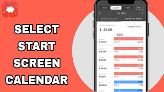 How To Select Start Screen Calendar On Money Manager App [upl. by Gimble]