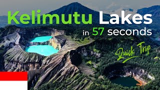 Kelimutu Lakes  Color changing volcano in 57 seconds  QuickTrip shorts shortvideo share yt [upl. by Marcella]