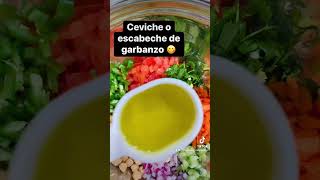 Ceviche o escabeche de garbanzo garbanzos ceviches vegetarianrecipe [upl. by Ilene]