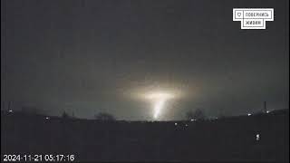 Dnipro  21112024 The Video Shows Russian ICBM Strike Against Dnipro This Morning [upl. by Ahsyad]