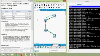 291 Packet Tracer  Basic Switch and End Device Configuration [upl. by Arah]