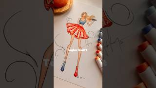 Taylor Swift in Toronto 🔥 taylorswift erastour fashionillustration asmr [upl. by Davide]