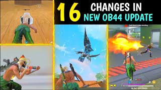 16 CHANGES IN NEW OB44 UPDATE  ADVANCE SERVER  GARENA FREE FIRE [upl. by Asirrak]