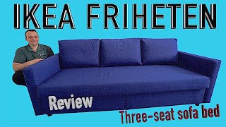 Ikea FRIHETEN 3 seat sofa bed Review [upl. by Tine]