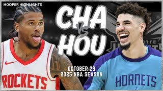 Charlotte Hornets vs Houston Rockets Full Game Highlights  Oct 23  2025 NBA Season [upl. by Gay]