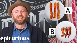 Bacon Expert Guesses Cheap vs Expensive Bacon  Price Points  Epicurious [upl. by Ahsilaf]