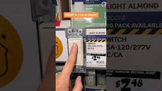 Asmr The Home Depot 🎚️ asmr fyp homedepot switches switchasmr lightswitchasmr Sassysounds [upl. by Divod]