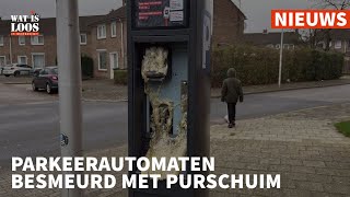 PARKEERAUTOMATEN BESMEURD MET PURSCHUIM [upl. by Ecinue]