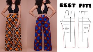 Best PALAZZO PANT Tutorial  How to CUT and SEW [upl. by Juna]