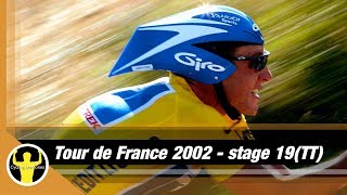 Tour de France 2002  stage 19TT  Armstrong sets out to seal the deal Jalabert last time trial [upl. by Inahs]