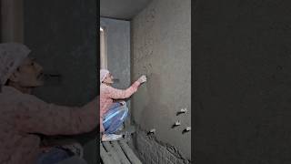 Rof Plaster Wall Design construction civil shorts plaster trending vlog like [upl. by Kellie]