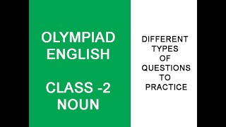 Olympiad English grade 2  noun [upl. by Airottiv]