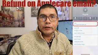 Did you get this email Refund for Applecare agreement… Legit or Scam [upl. by Elia]