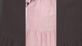 Yaiza Gathered Tier Dress Primrose Pink [upl. by Arba]