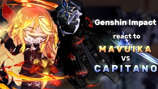 Genshin Impact reacts to Mavuika Vs Capitano  Natlan 50 cut screen  Fontaine  Genshin Impact [upl. by Recha]