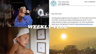 VLOG im taking the CA bar exam charlotte tilbury event night at the beach etc [upl. by Ahsyat484]