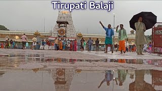 Rainfall In Tirupati Balaji Temple Tirumala  Tirupati Balaji Darshan  Anna Prasad [upl. by Yruama]