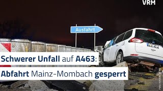 Schwerer Unfall auf A643 – Abfahrt MainzMombach gesperrt [upl. by Kaylyn]