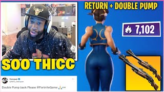 DAEQUAN Returns amp Tries DOUBLE PUMP In Season 8 amp Reacts To The THICCEST Skin In Fortnite [upl. by Attalanta]