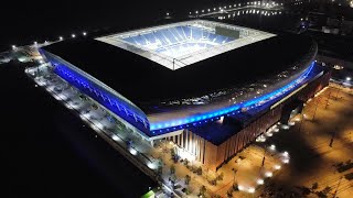 Everton FC New Stadium Spectacular night time shots 111124 [upl. by Kurtis]