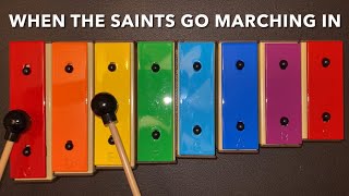 WHEN THE SAINTS GO MARCHING IN 👑  Song  Lyrics  Instrumental Music  How to Play on Xylophone 🎼🎵🎶 [upl. by Anelav]