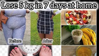 Full Diet plan for 7 days  lose 5 kg in 7 days  lose weight fast at home 7smartstylelife [upl. by Noiek]