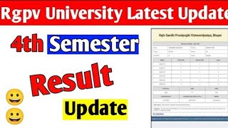 Rgpv 4th semester result update 🥳 Rgpv latest update [upl. by Kitrak]